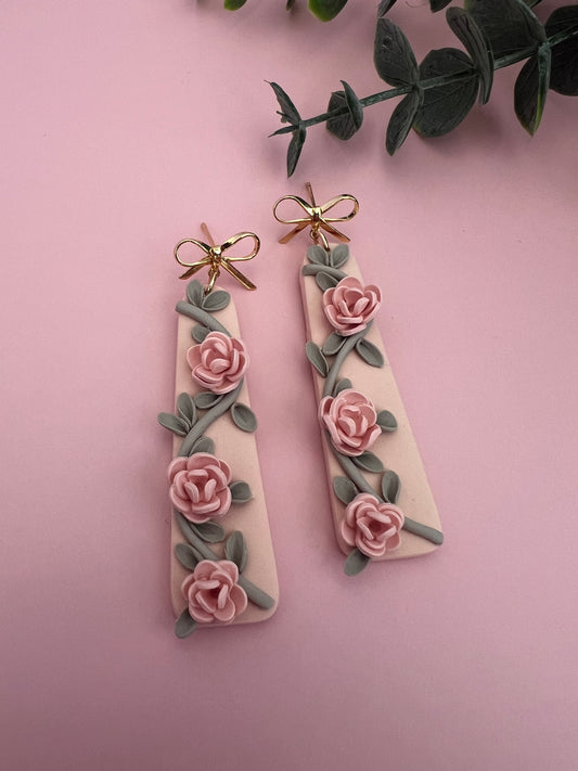 Rose branch Dangle Earrings