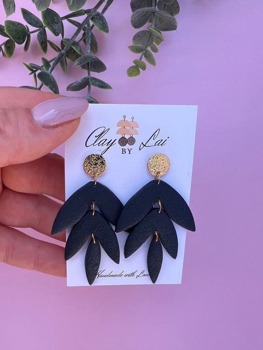 June Dangle Earring - Navy blue
