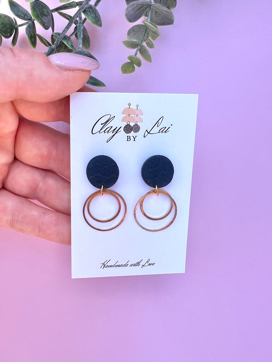 Sofia Dangle Earrings - Navy