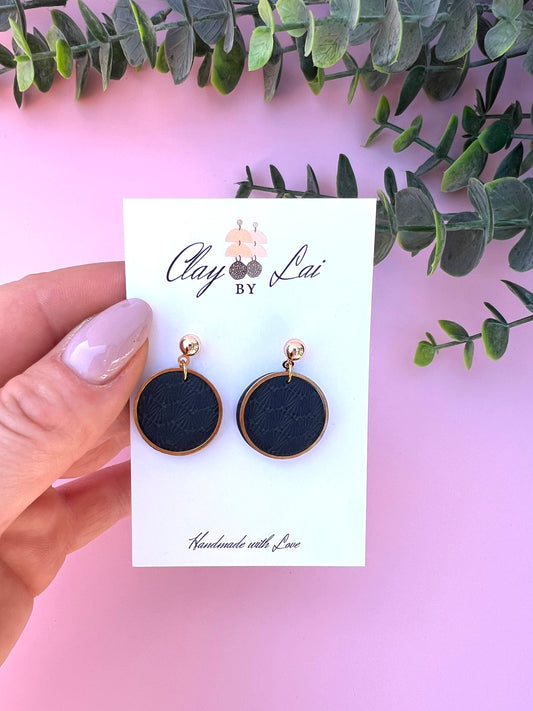 Saar Dangle Earrings - Navy