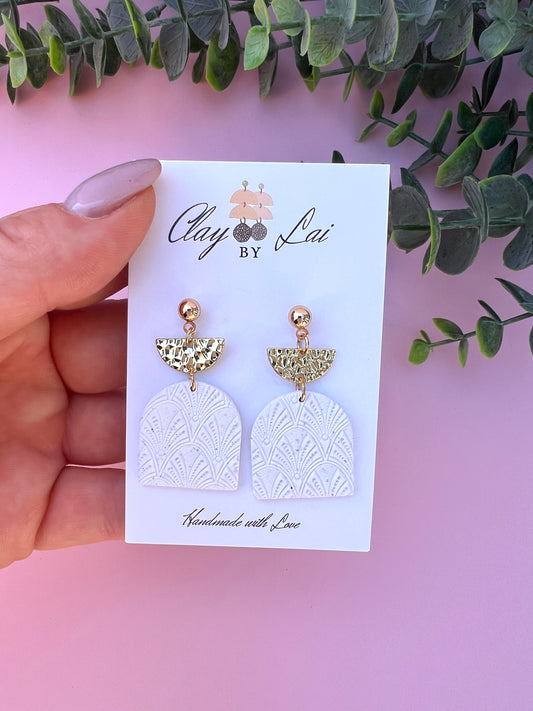 Ari Dangle Earring - White