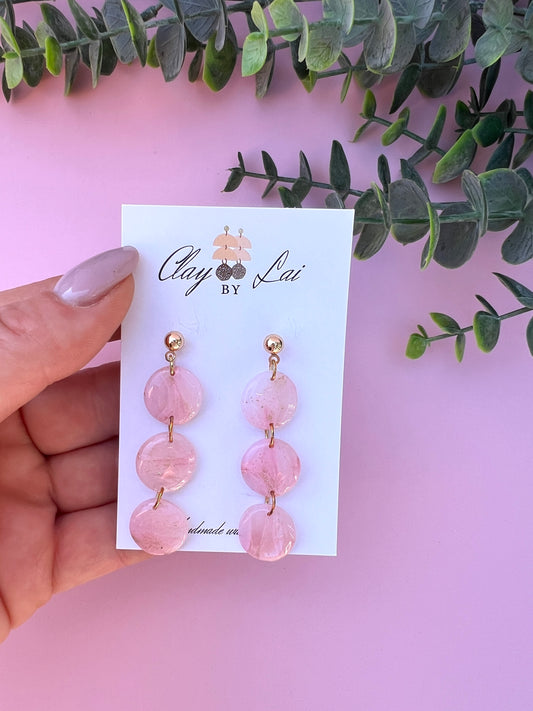 Noor Dangle Earrings - Pink