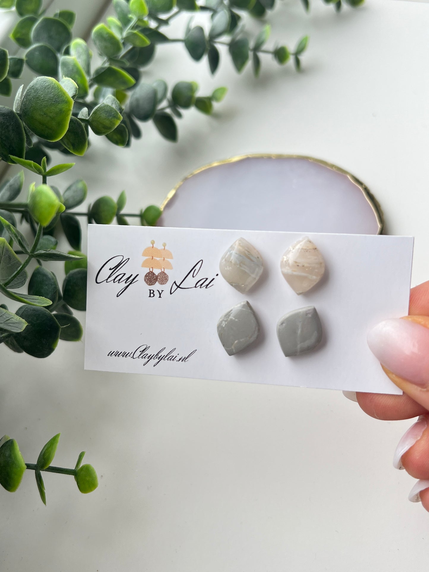 Marble Stud - 2 Pack